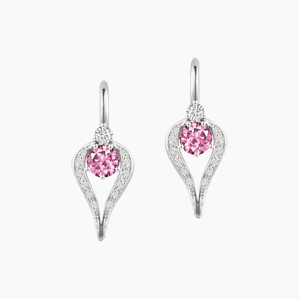 Náušnice se spinely a diamanty 03 | Zlatnictví Vaněk