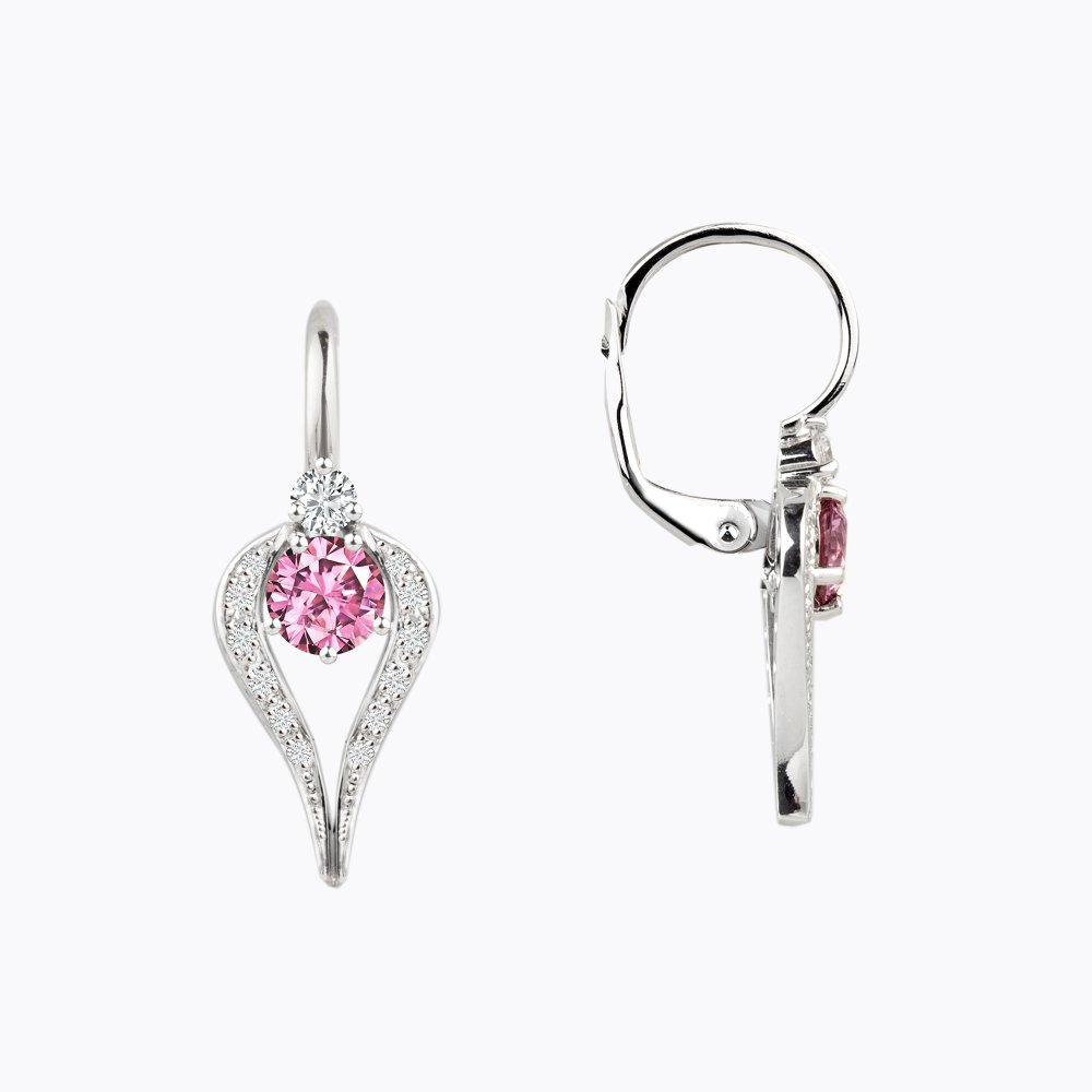 Náušnice se spinely a diamanty 03 | Zlatnictví Vaněk