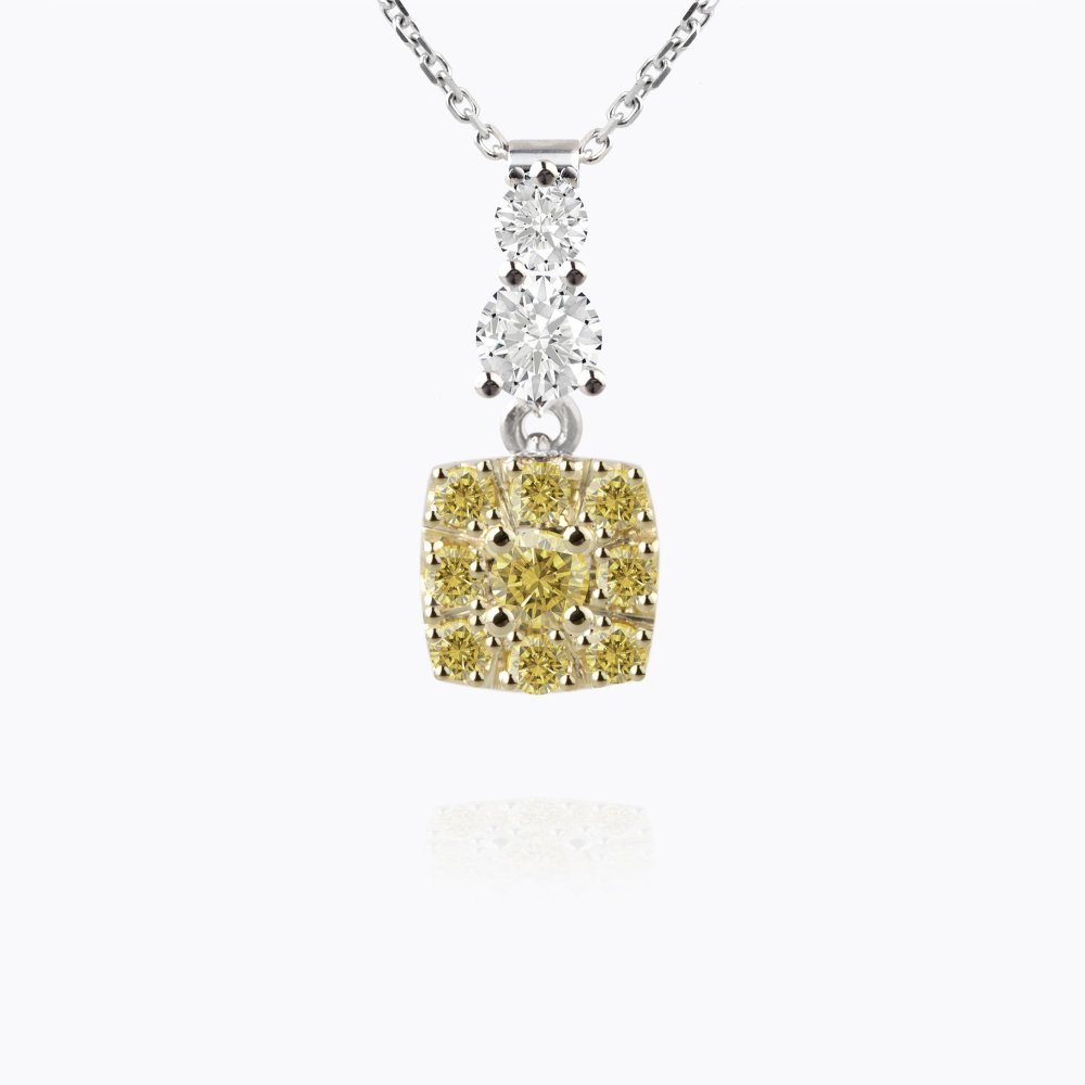 Náhrdelník se žlutými diamanty 01 | Zlatnictví Vaněk