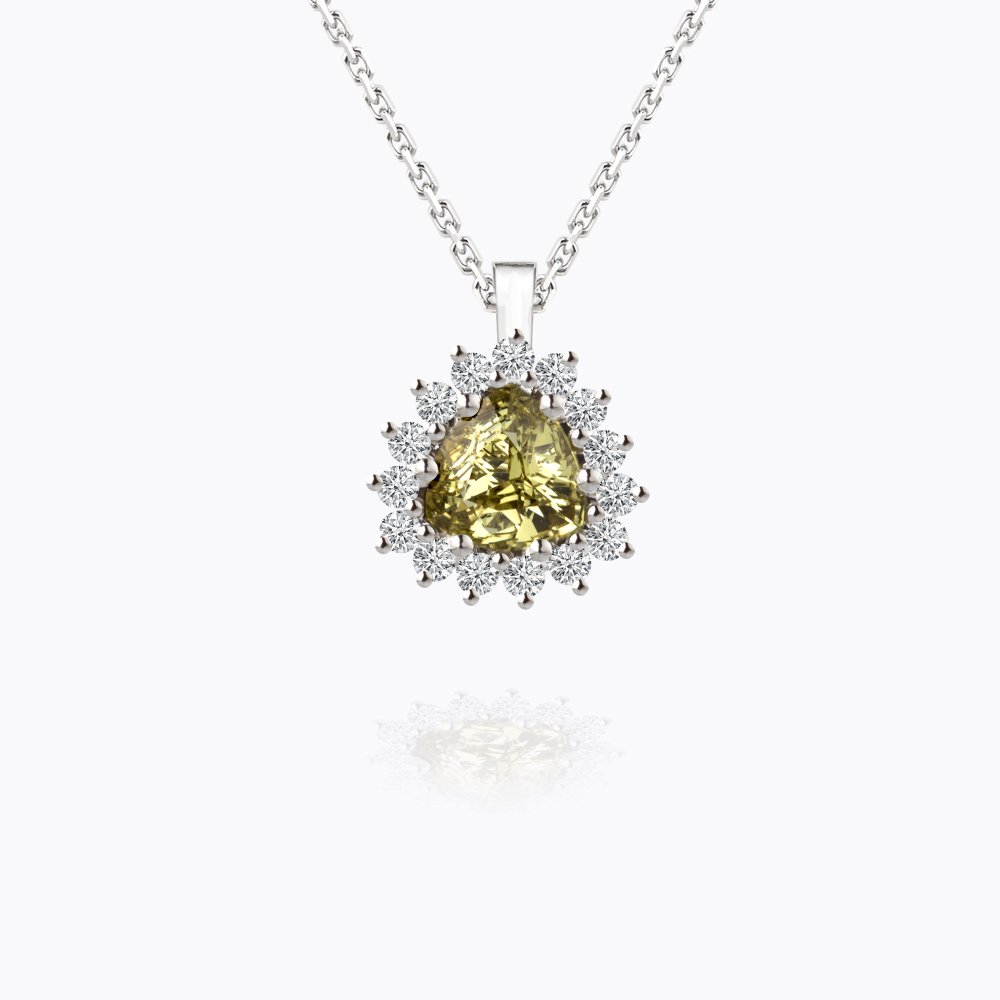 Přívěsek s chrysoberylem a diamanty 02 | Zlatnictví Vaněk