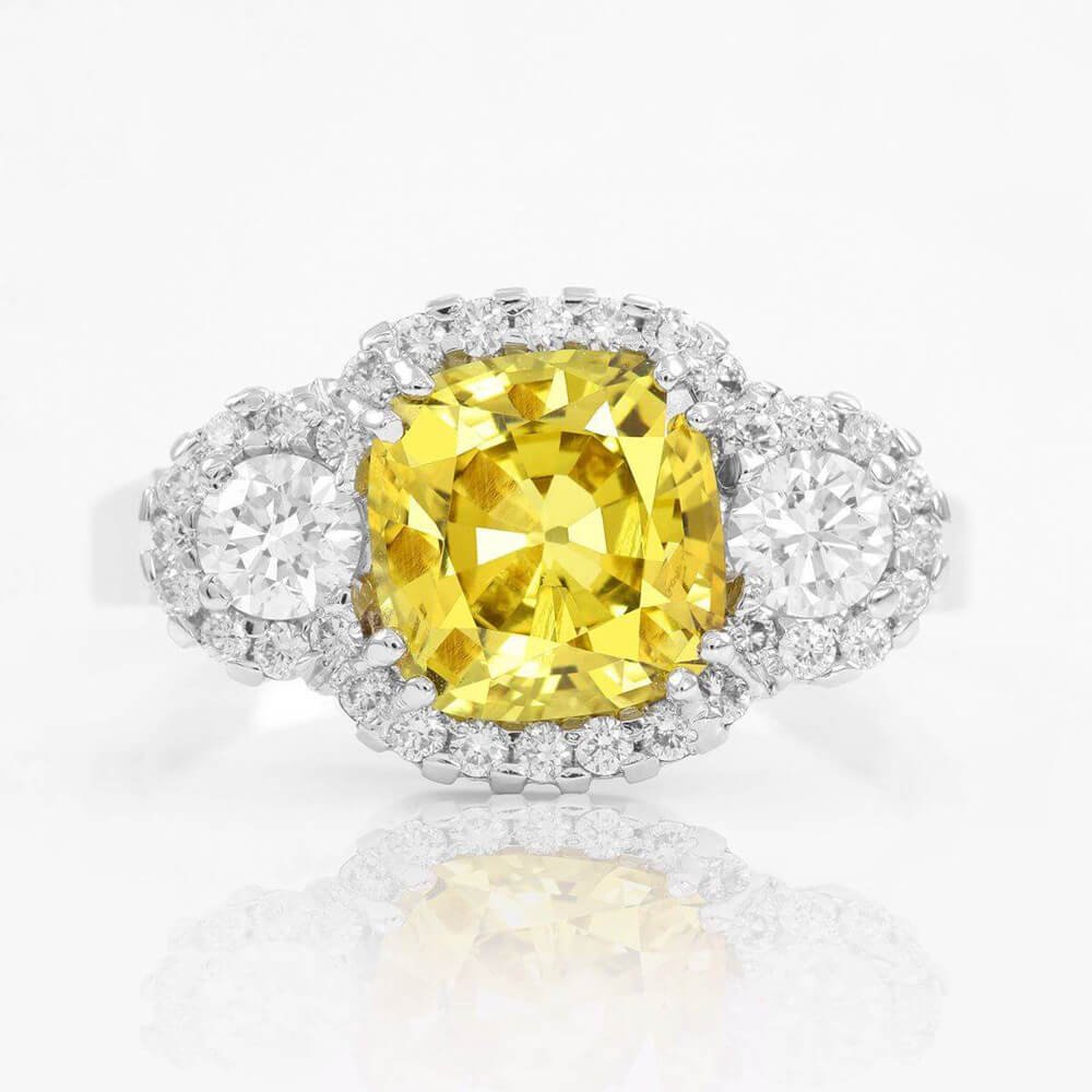 Prsten s chrysoberylem a diamanty 01 | Zlatnictví Vaněk