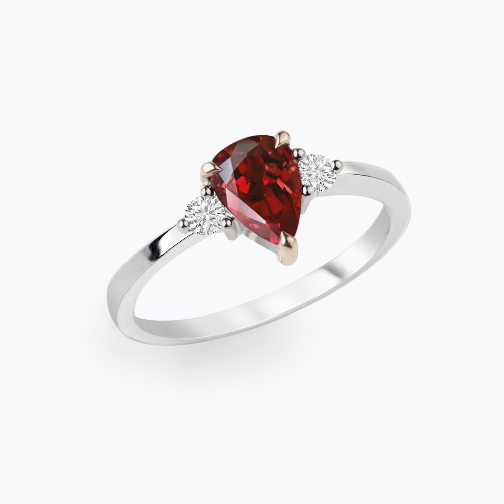 Prsten s rubínem a diamanty 15 | Zlatnictví Vaněk