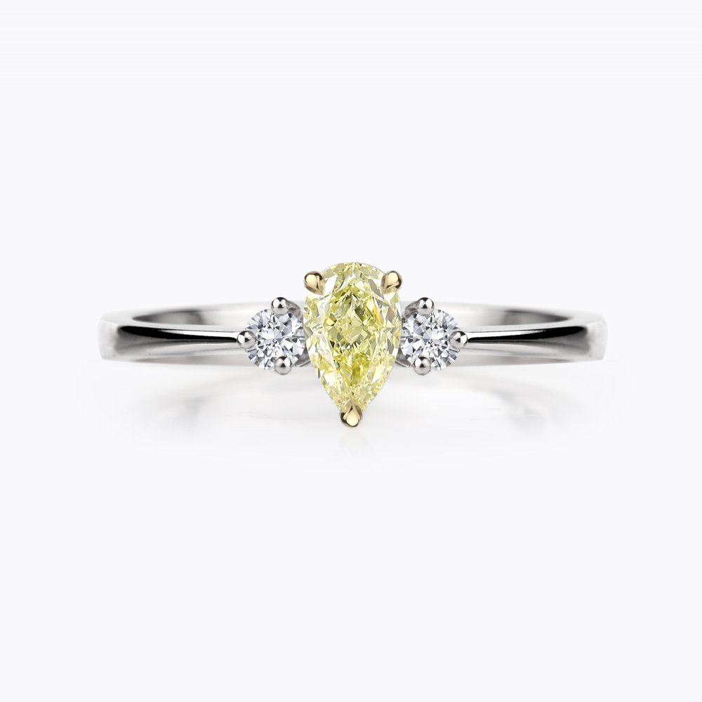 Prsten se žlutým diamantem 03 | Zlatnictví Vaněk