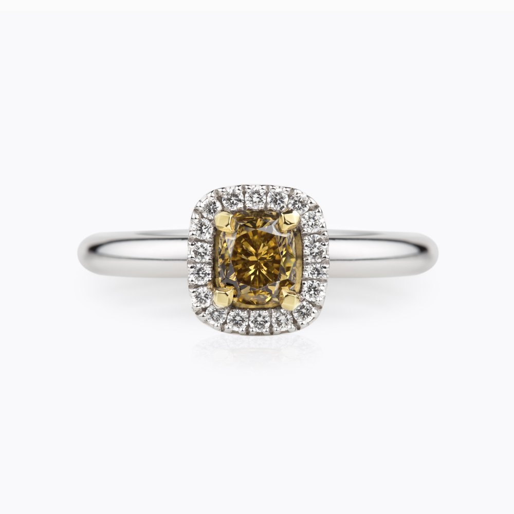 Prsten s hnědým diamantem 01 | Zlatnictví Vaněk